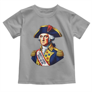 George Washington Patriotic History Graphic Toddler T Shirt Liberty Looks Good On Me 4th of July Founding Father Humor