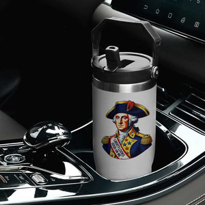 George Washington Patriotic History Graphic Flip Straw Tumbler Liberty Looks Good On Me 4th of July Founding Father Humor TS02 Print Your Wear