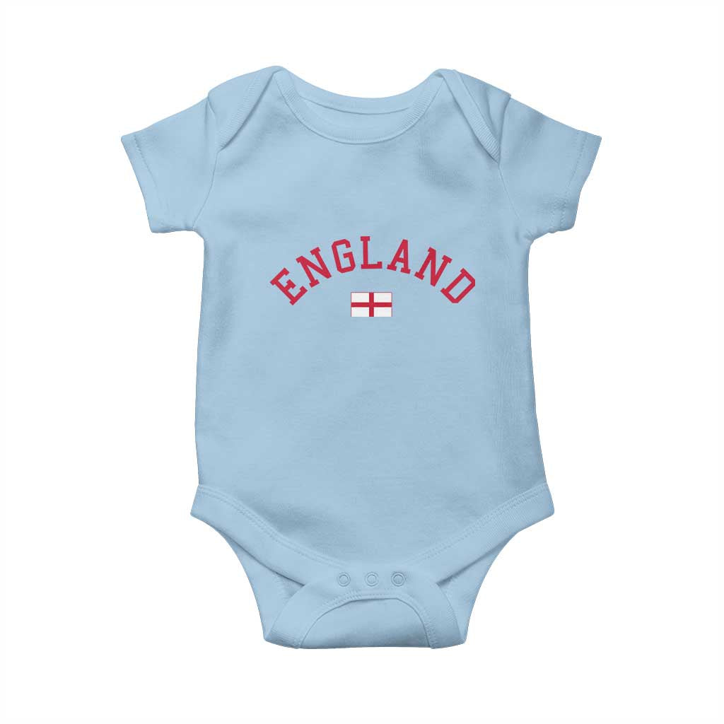 Vintage England Flag Pride Baby Onesie Patriotic St Georges Cross Heritage