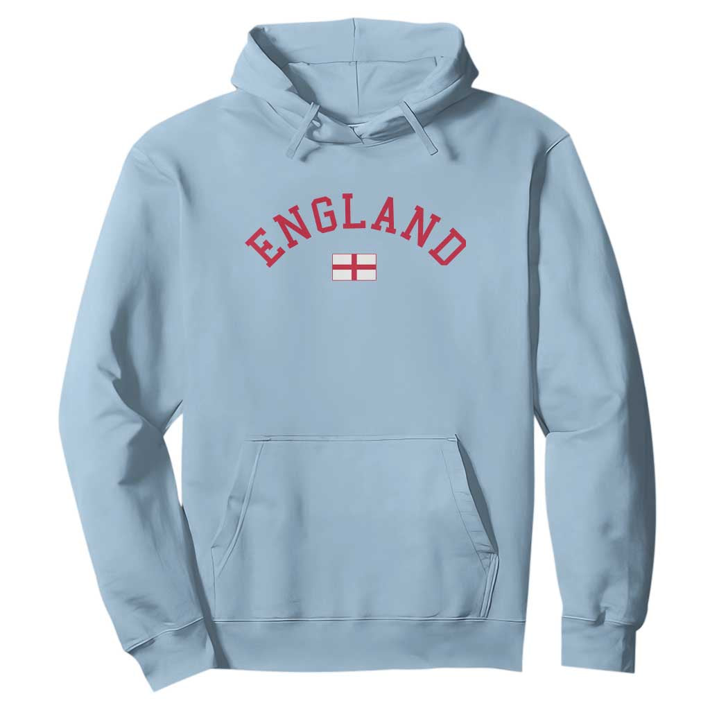 Vintage England Flag Pride Hoodie Patriotic St Georges Cross Heritage