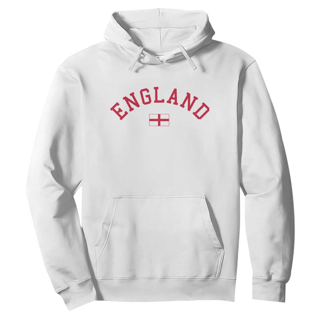 Vintage England Flag Pride Hoodie Patriotic St Georges Cross Heritage