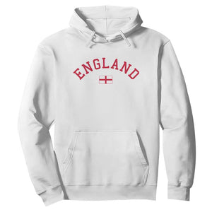 Vintage England Flag Pride Hoodie Patriotic St Georges Cross Heritage
