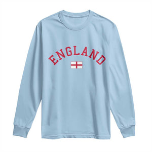 Vintage England Flag Pride Long Sleeve Shirt Patriotic St Georges Cross Heritage