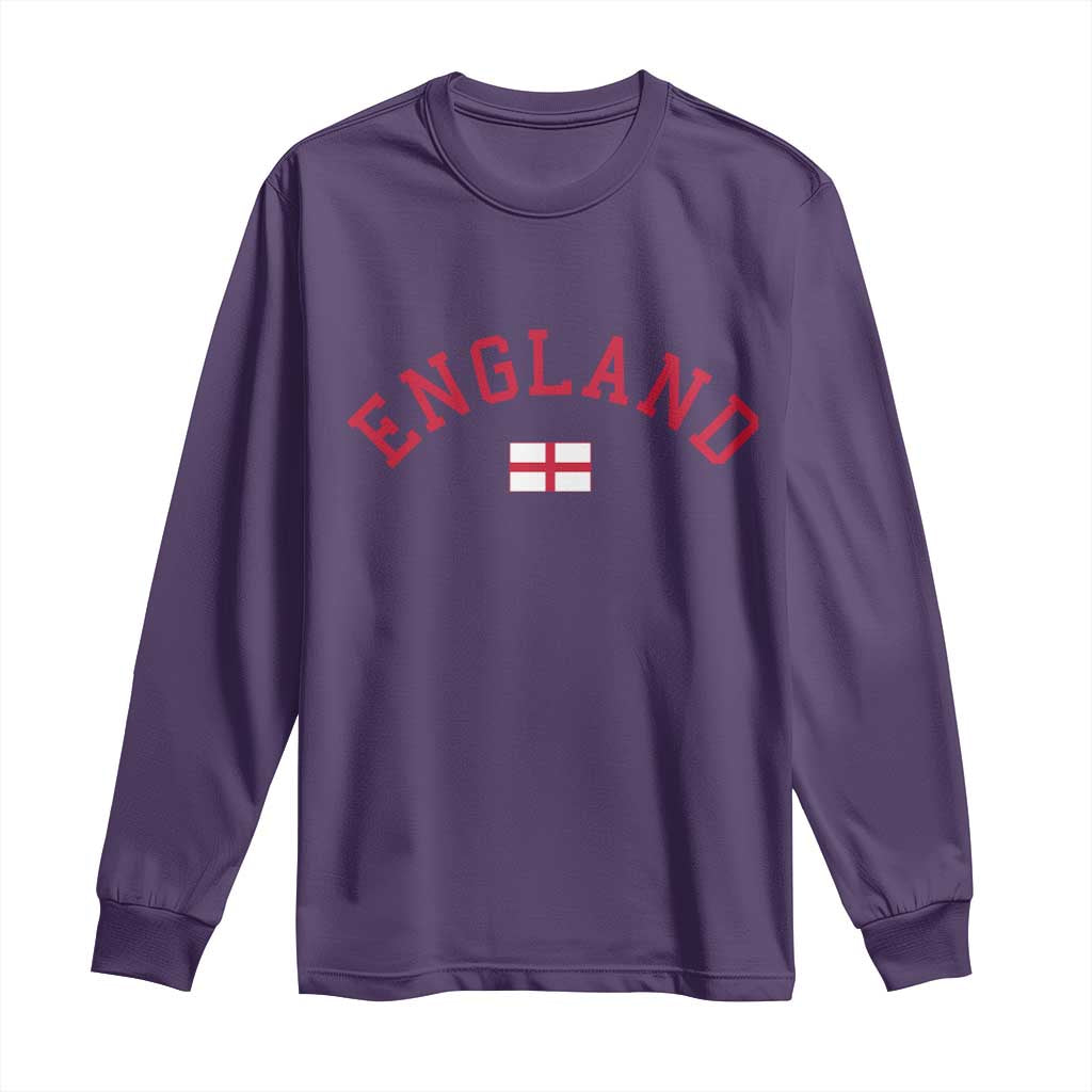 Vintage England Flag Pride Long Sleeve Shirt Patriotic St Georges Cross Heritage