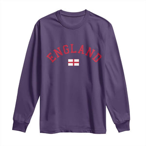 Vintage England Flag Pride Long Sleeve Shirt Patriotic St Georges Cross Heritage