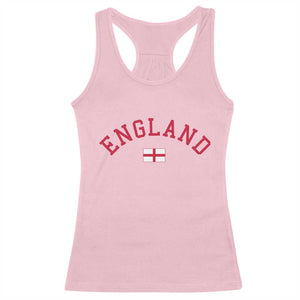 Vintage England Flag Pride Racerback Tank Top Patriotic St Georges Cross Heritage
