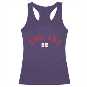 Vintage England Flag Pride Racerback Tank Top Patriotic St Georges Cross Heritage