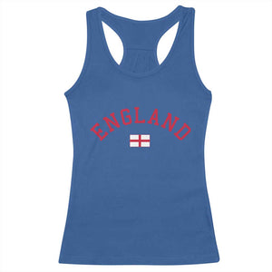 Vintage England Flag Pride Racerback Tank Top Patriotic St Georges Cross Heritage