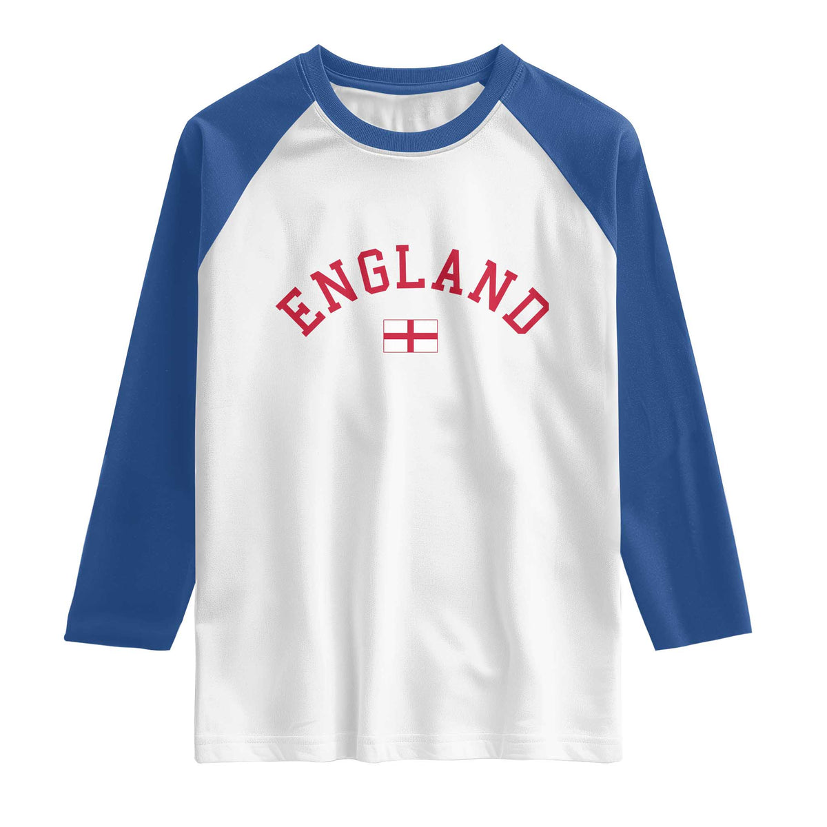 Vintage England Flag Pride Raglan Shirt Patriotic St Georges Cross Heritage