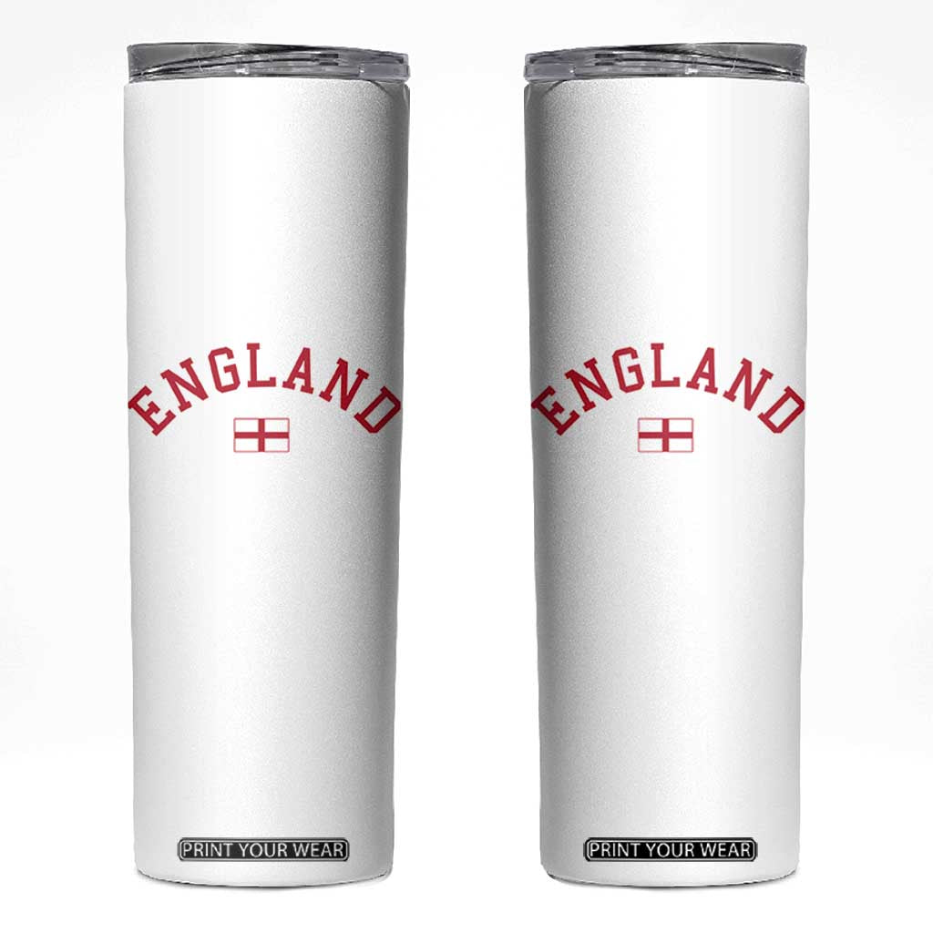 Vintage England Flag Pride Skinny Tumbler Patriotic St Georges Cross Heritage