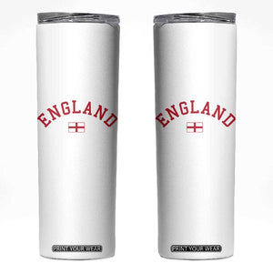 Vintage England Flag Pride Skinny Tumbler Patriotic St Georges Cross Heritage