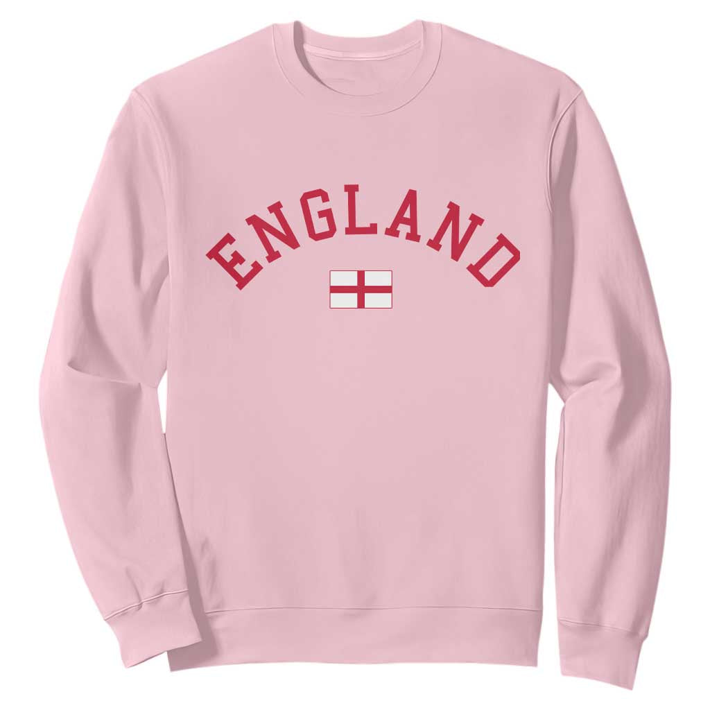 Vintage England Flag Pride Sweatshirt Patriotic St Georges Cross Heritage