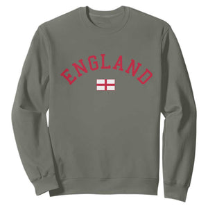 Vintage England Flag Pride Sweatshirt Patriotic St Georges Cross Heritage