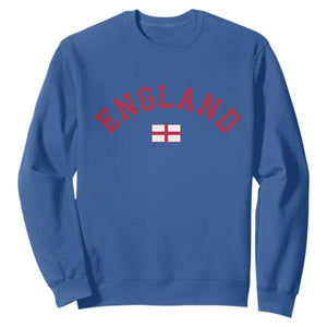 Vintage England Flag Pride Sweatshirt Patriotic St Georges Cross Heritage