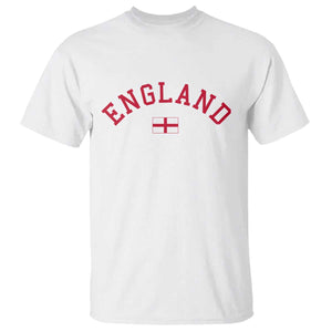 Vintage England Flag Pride T Shirt Patriotic St Georges Cross Heritage
