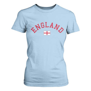 Vintage England Flag Pride T Shirt For Women Patriotic St Georges Cross Heritage