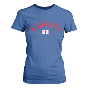 Vintage England Flag Pride T Shirt For Women Patriotic St Georges Cross Heritage