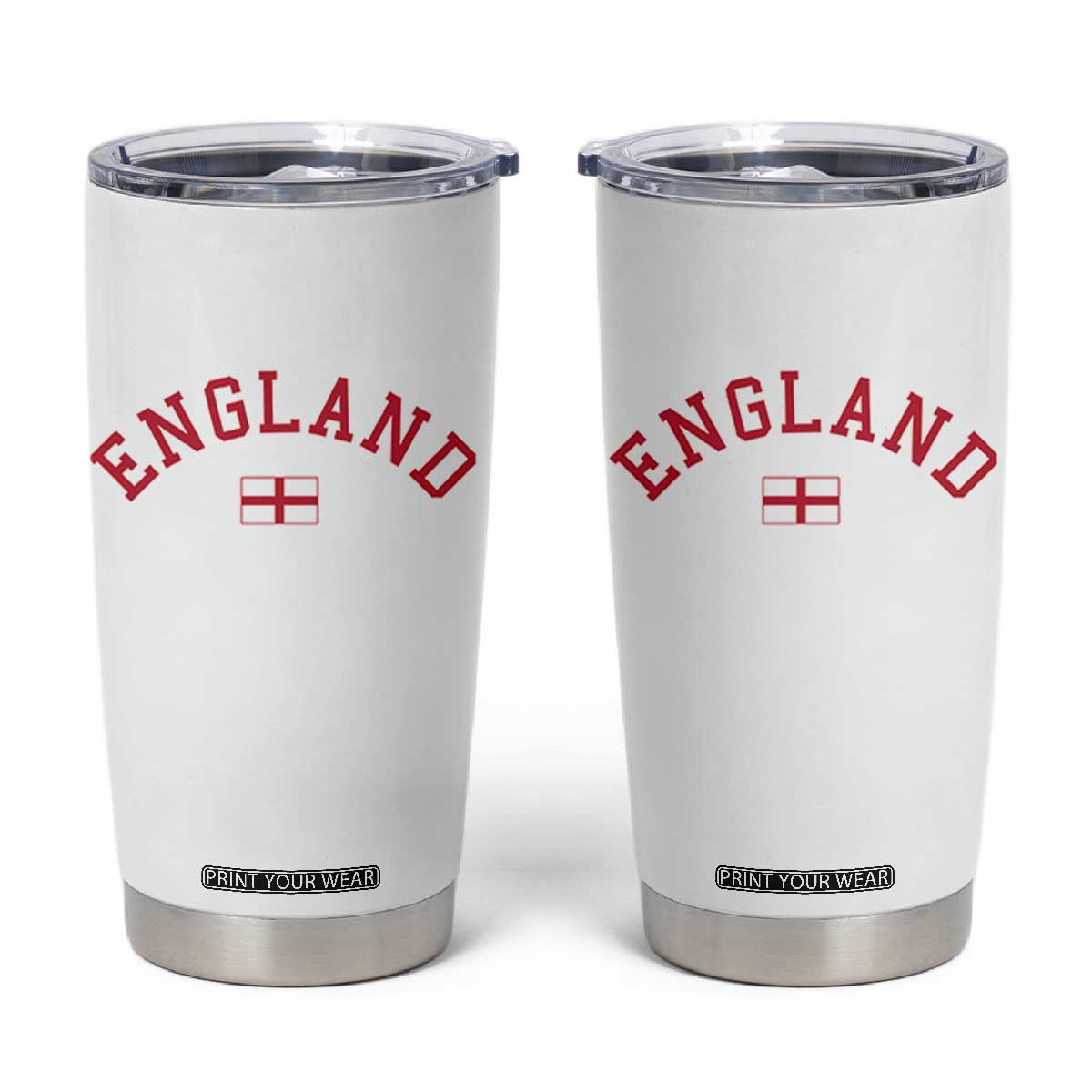 Vintage England Flag Pride Tumbler Cup Patriotic St Georges Cross Heritage