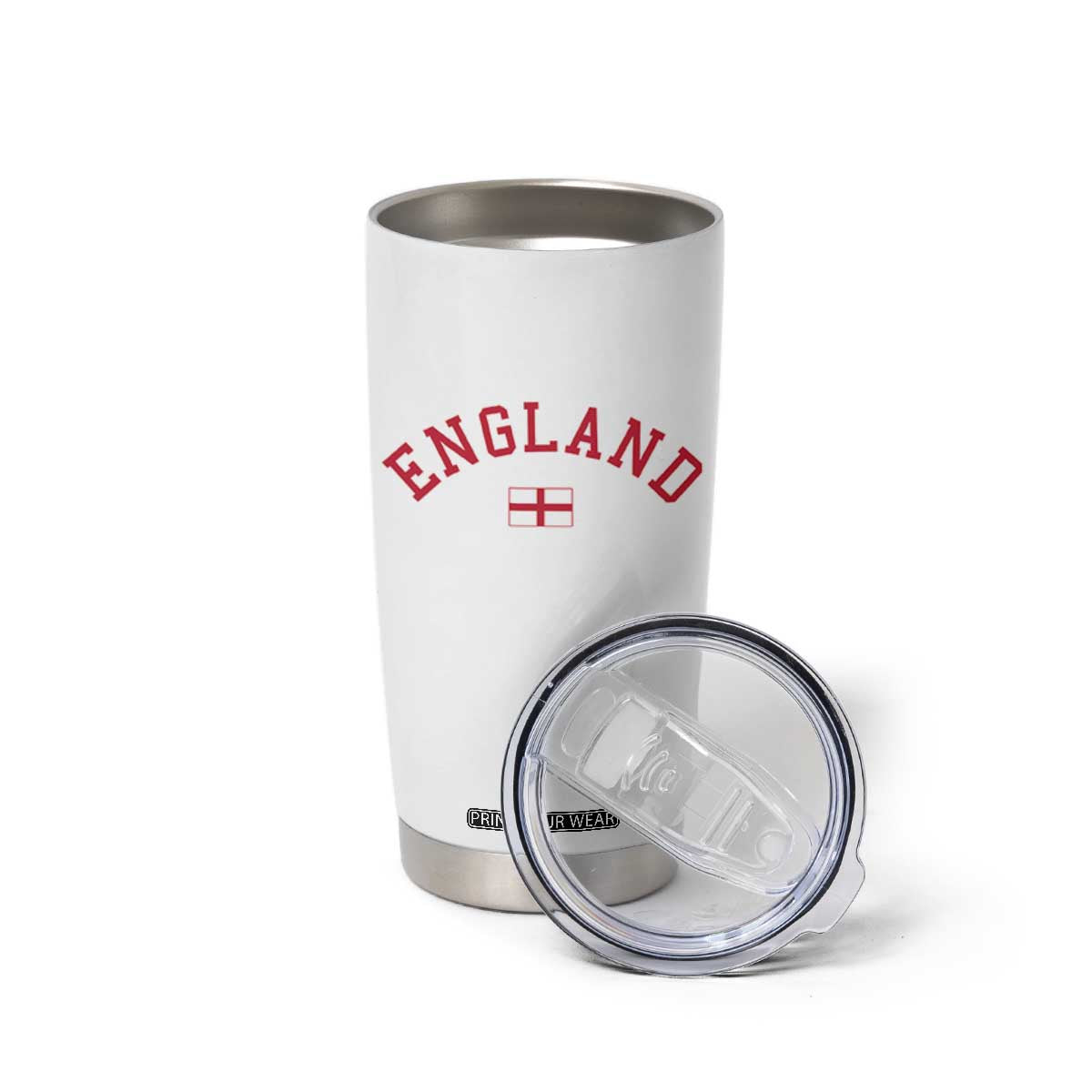 Vintage England Flag Pride Tumbler Cup Patriotic St Georges Cross Heritage