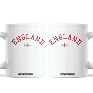 Vintage England Flag Pride Coffee Mug Patriotic St Georges Cross Heritage