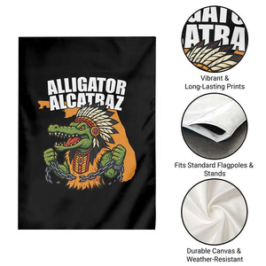 Native Alligator Alcatraz Garden Flag Florida Gator Break The Chain TS02 Print Your Wear