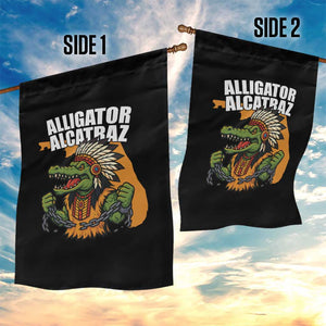 Native Alligator Alcatraz Garden Flag Florida Gator Break The Chain TS02 Print Your Wear