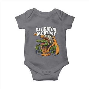 Native Alligator Alcatraz Baby Onesie Florida Gator Break The Chain TS02 Charcoal Print Your Wear