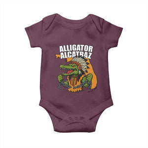 Native Alligator Alcatraz Baby Onesie Florida Gator Break The Chain TS02 Maroon Print Your Wear