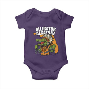 Native Alligator Alcatraz Baby Onesie Florida Gator Break The Chain TS02 Purple Print Your Wear