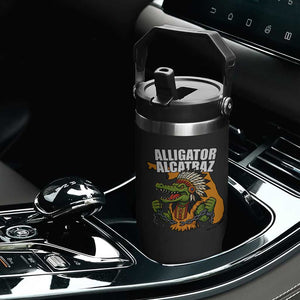 Native Alligator Alcatraz Flip Straw Tumbler Florida Gator Break The Chain TS02 Print Your Wear