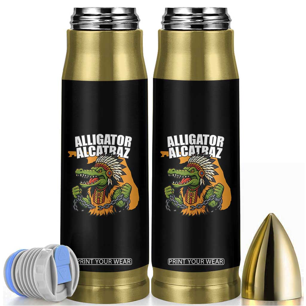 Native Alligator Alcatraz Bullet Tumbler Florida Gator Break The Chain TS02 Black Print Your Wear
