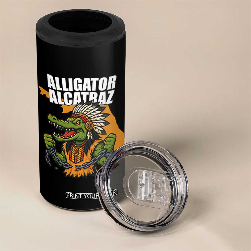 Native Alligator Alcatraz 4 in 1 Can Cooler Tumbler Florida Gator Break The Chain TS02 Print Your Wear