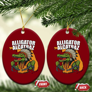 Native Alligator Alcatraz Ceramic Ornament Florida Gator Break The Chain TS02 Print Your Wear