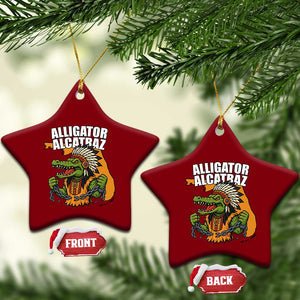 Native Alligator Alcatraz Ceramic Ornament Florida Gator Break The Chain TS02 Print Your Wear