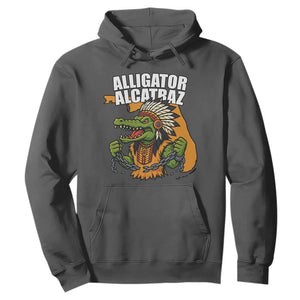 Native Alligator Alcatraz Hoodie Florida Gator Break The Chain TS02 Dark Heather Print Your Wear