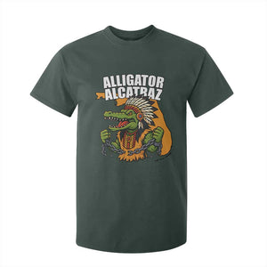 Native Alligator Alcatraz T Shirt For Kid Florida Gator Break The Chain TS02 Dark Forest Green Print Your Wear