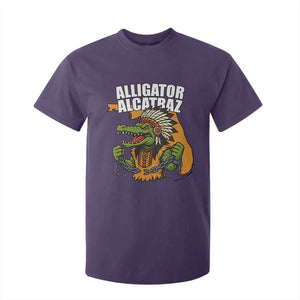 Native Alligator Alcatraz T Shirt For Kid Florida Gator Break The Chain TS02 Purple Print Your Wear