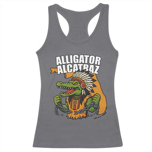 Native Alligator Alcatraz Racerback Tank Top Florida Gator Break The Chain TS02 Charcoal Print Your Wear