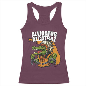 Native Alligator Alcatraz Racerback Tank Top Florida Gator Break The Chain TS02 Maroon Print Your Wear