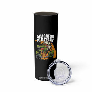 Native Alligator Alcatraz Skinny Tumbler Florida Gator Break The Chain TS02 Print Your Wear