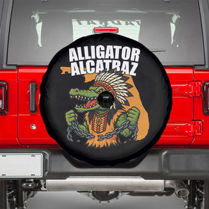 Native Alligator Alcatraz Spare Tire Cover Florida Gator Break The Chain TS02 Black Print Your Wear