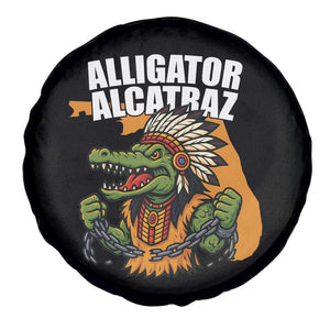 Native Alligator Alcatraz Spare Tire Cover Florida Gator Break The Chain TS02 Print Your Wear