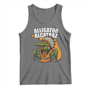 Native Alligator Alcatraz Tank Top Florida Gator Break The Chain TS02 Black Heather Print Your Wear