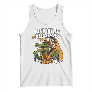 Native Alligator Alcatraz Tank Top Florida Gator Break The Chain TS02 White Print Your Wear