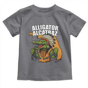 Native Alligator Alcatraz Toddler T Shirt Florida Gator Break The Chain TS02 Charcoal Print Your Wear