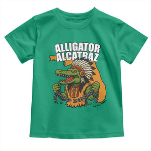 Native Alligator Alcatraz Toddler T Shirt Florida Gator Break The Chain TS02 Irish Green Print Your Wear