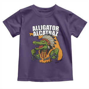 Native Alligator Alcatraz Toddler T Shirt Florida Gator Break The Chain TS02 Purple Print Your Wear