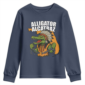 Native Alligator Alcatraz Youth Sweatshirt Florida Gator Break The Chain TS02 Navy Print Your Wear