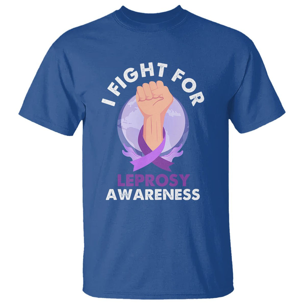 Leprosy Awareness T Shirt I Fight For Leprosy Awareness TS02 Royal Blue Printyourwear