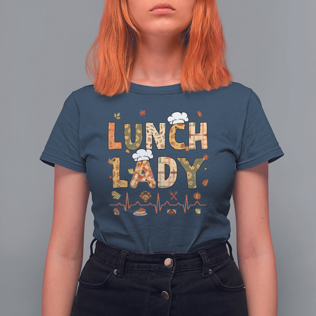 Welcome Back To School Cafeteria Crew Lunch Lady T Shirt For Women TS02 Navy Printyourwear